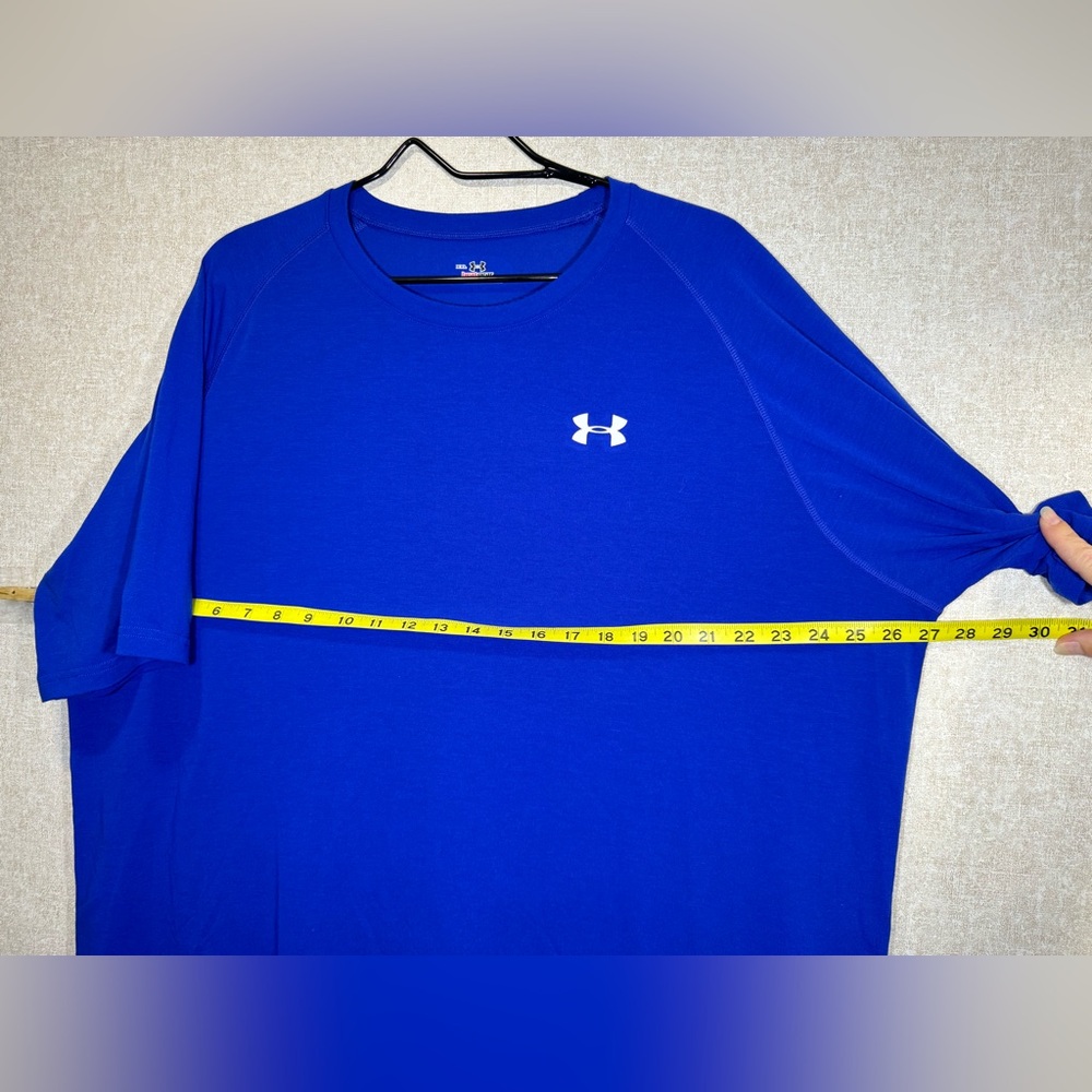 Under Armour HeatGear Bright Blue Lightweight T-Shirt Activewear Size XXL - Picture 5 of 10